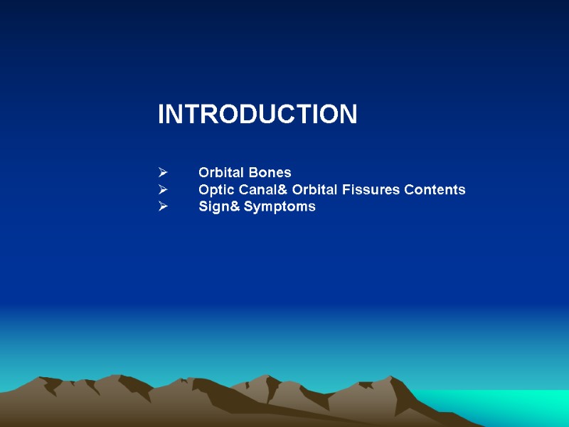 INTRODUCTION        Orbital Bones    